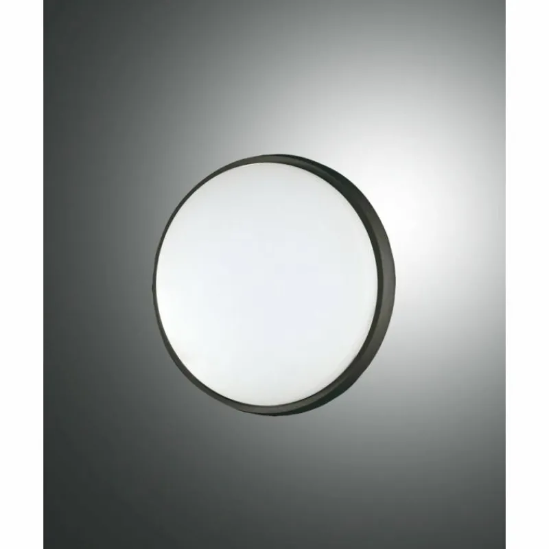 Luminaires Fabas Luce Plafonnier d'extérieur Fabas Luce Olly LED Noir, 1 lumière