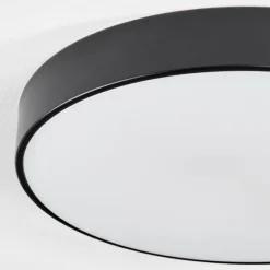 hofstein Plafonnier Diagonal LED Noir, 1 lumière, Télécommandes