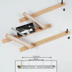 hofstein Plafonnier Disentis LED Écru, Noir, 1 lumière, Télécommandes
