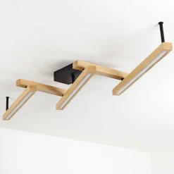 hofstein Plafonnier Disentis LED Écru, Noir, 1 lumière, Télécommandes