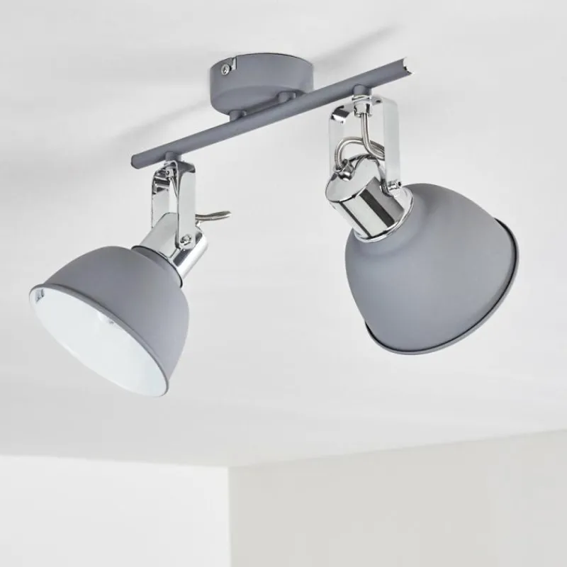 hofstein Plafonnier Dompierre Gris, Blanc, 2 lumières* Spots Et Projecteurs