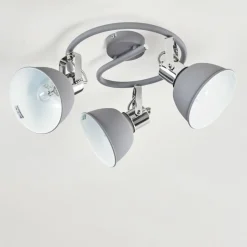 hofstein Plafonnier Dompierre Gris, Blanc, 3 lumières