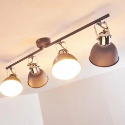 hofstein Plafonnier Dompierre Gris, Blanc, 4 lumières* Spots Et Projecteurs