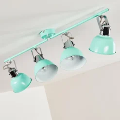 Lampes Vintages & Rétros-hofstein Plafonnier Dompierre Vert, Blanc, 4 lumières