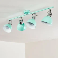 Lampes Vintages & Rétros-hofstein Plafonnier Dompierre Vert, Blanc, 4 lumières