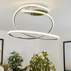 hofstein Plafonnier Donebas LED Chrome, 1 lumière
