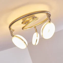 hofstein Plafonnier Donot LED Nickel mat, 3 lumières