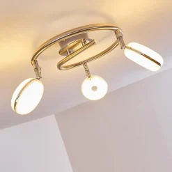 hofstein Plafonnier Donot LED Nickel mat, 3 lumières