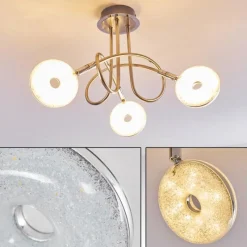 hofstein Plafonnier Donot LED Nickel mat, 3 lumières