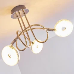hofstein Plafonnier Donot LED Nickel mat, 3 lumières
