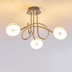 hofstein Plafonnier Donot LED Nickel mat, 3 lumières