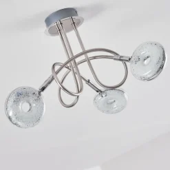 hofstein Plafonnier Donot LED Nickel mat, 3 lumières