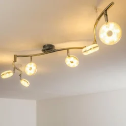 hofstein Plafonnier Donot LED Nickel mat, 6 lumières