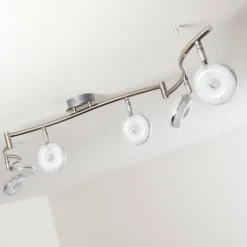 hofstein Plafonnier Donot LED Nickel mat, 6 lumières