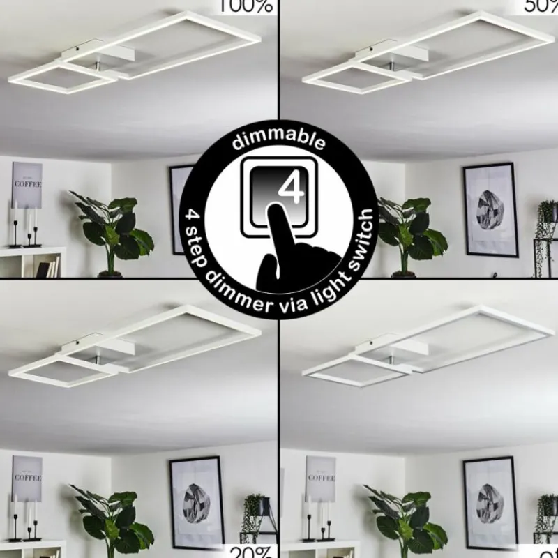 hofstein Plafonnier Doyon LED Blanc, 1 lumière