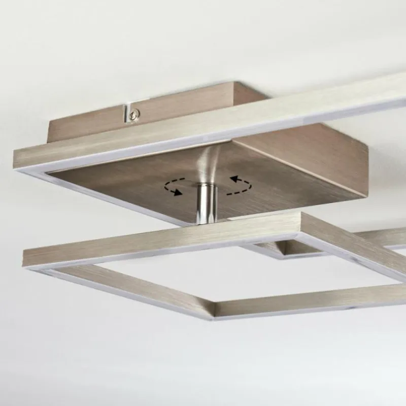 hofstein Plafonnier Doyon LED Nickel mat, 1 lumière