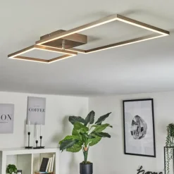 hofstein Plafonnier Doyon LED Nickel mat, 1 lumière