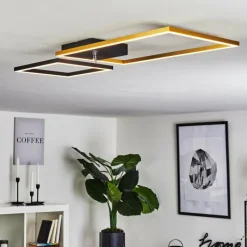 Lampes Dorées-hofstein Plafonnier Doyon LED Noir, 1 lumière