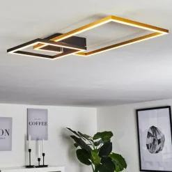 Lampes Dorées-hofstein Plafonnier Doyon LED Noir, 1 lumière