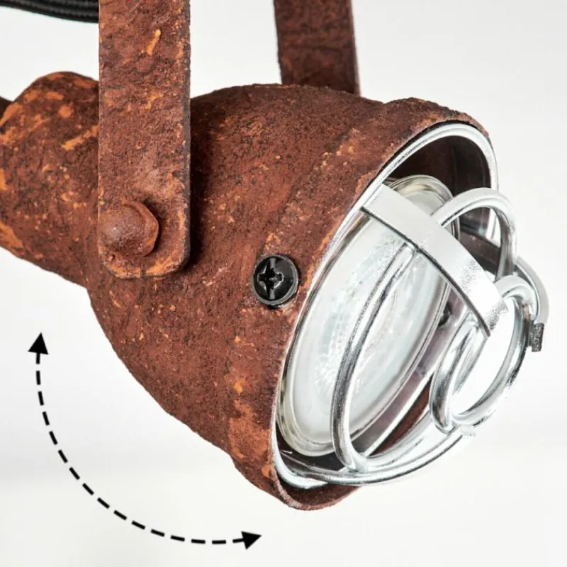 Lampes Industrielles-hofstein Plafonnier Drobak Rouille, 2 lumières