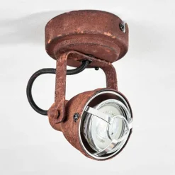 Lampes Industrielles-hofstein Plafonnier Drobak Rouille, Noir, 1 lumière