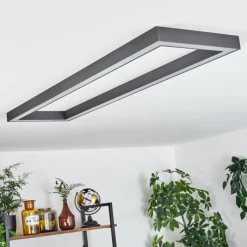 hofstein Plafonnier Dubuisson LED Anthracite, 1 lumière, Télécommandes