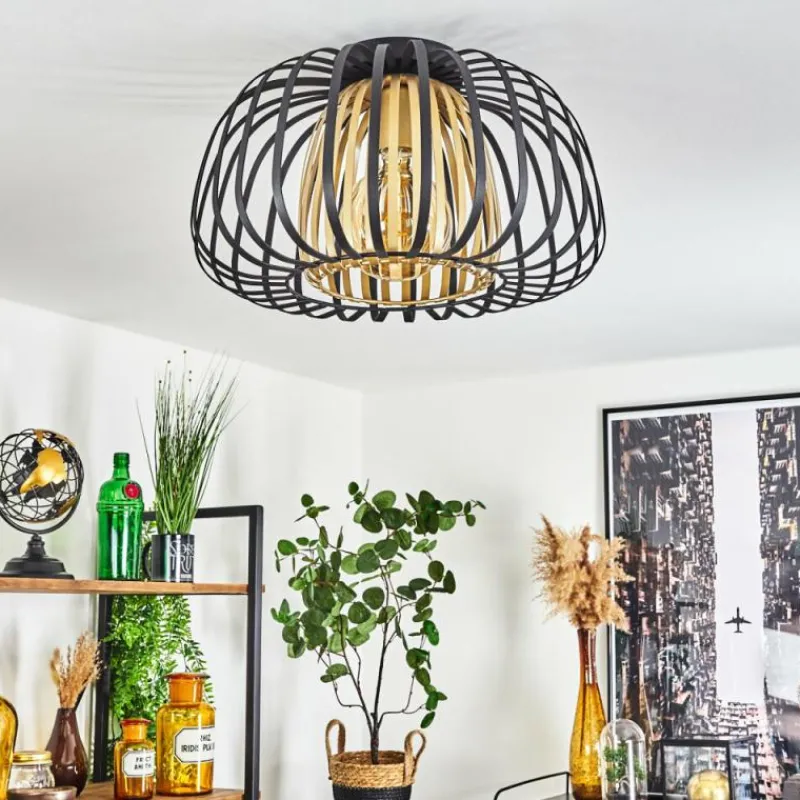 Lampes Dorées-hofstein Plafonnier Dudignac Noir, 1 lumière