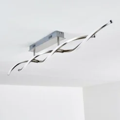 hofstein Plafonnier Dundas LED Acier inoxydable, 2 lumières