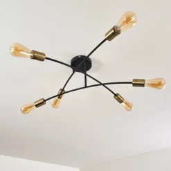 hofstein Plafonnier Duvin Noir, 6 lumières