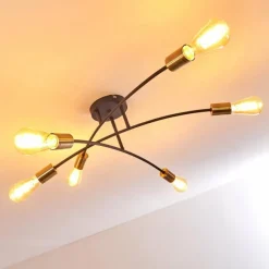 hofstein Plafonnier Duvin Noir, 6 lumières