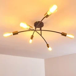 hofstein Plafonnier Duvin Noir, 6 lumières