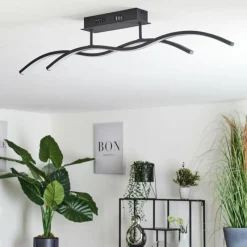 hofstein Plafonnier Eaglesham LED Noir, 1 lumière