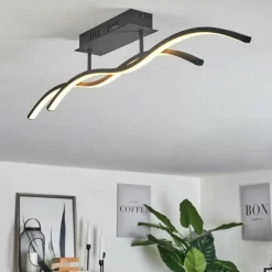 hofstein Plafonnier Eaglesham LED Noir, 1 lumière