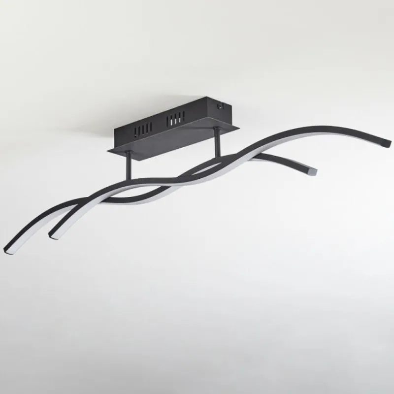 hofstein Plafonnier Eaglesham LED Noir, 1 lumière