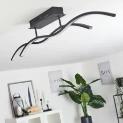 hofstein Plafonnier Eaglesham LED Noir, 1 lumière