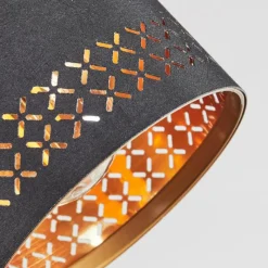 Lampes En Tissu-hofstein Plafonnier Ecuador Noir, 2 lumières