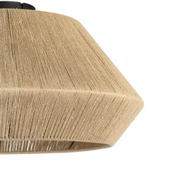 Style Boho-Chic-Luminaires Eglo Plafonnier Eglo ALDERNEY Noir, 1 lumière