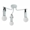 Lampes En Tissu-Luminaires Eglo Plafonnier EGLO APRICALE Gris, Noir, 3 lumières