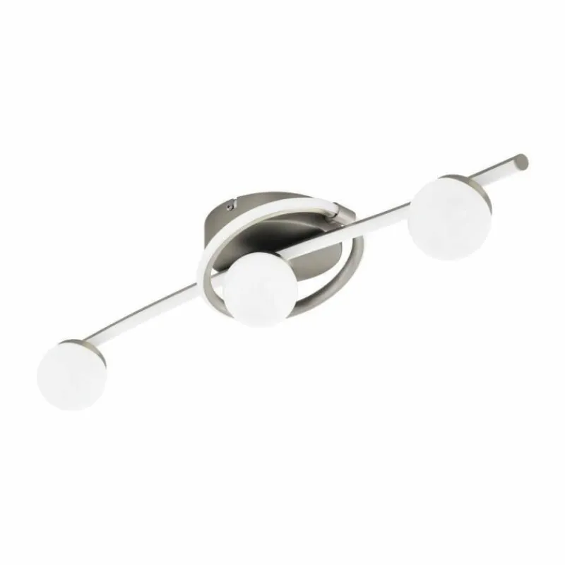 Luminaires Eglo Plafonnier Eglo AQUINO LED Nickel mat, 4 lumières* Éclairage Led