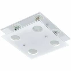 Luminaires Eglo Plafonnier Eglo ARBORIO LED Chrome, 4 lumières