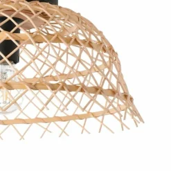 Style Boho-Chic-Luminaires Eglo Plafonnier Eglo AUSNBY Noir, 1 lumière