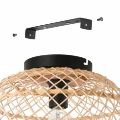 Style Boho-Chic-Luminaires Eglo Plafonnier Eglo AUSNBY Noir, 1 lumière