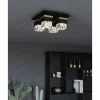 Lampes Dorées-Luminaires Eglo Plafonnier Eglo BARRANCAS Or, Noir, 4 lumières