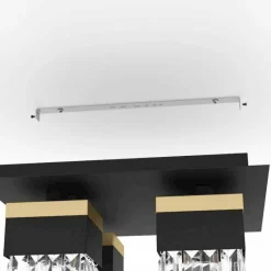 Lampes Dorées-Luminaires Eglo Plafonnier Eglo BARRANCAS Or, Noir, 4 lumières