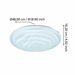 Luminaires Eglo Plafonnier Eglo BATTISTONA LED Blanc, 1 lumière, Télécommandes* Éclairage Led