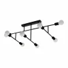 Lampes Vintages & Rétros-Luminaires Eglo Plafonnier Eglo BELSIANA Noir, 8 lumières