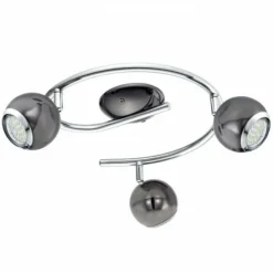 Luminaires Eglo Plafonnier Eglo BIMEDA Nickel mat, 3 lumières* Plafonniers