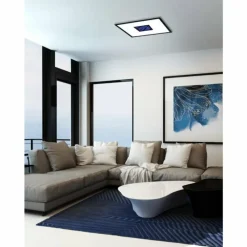 Luminaires Eglo Plafonnier Eglo BORDONARA LED Noir, Blanc, 1 lumière, Télécommandes* Éclairage Led