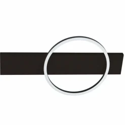 Lampes En Bois-Luminaires Eglo Plafonnier EGLO BOYAL LED Nickel mat, Noir, 1 lumière