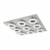 Luminaires Eglo Plafonnier Eglo BRESSANONE LED Nickel mat, 9 lumières* Éclairage Led